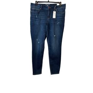 MAURICES Plus Size Everflex Dark Mid Rise Super Skinny Jean Women's Size 16